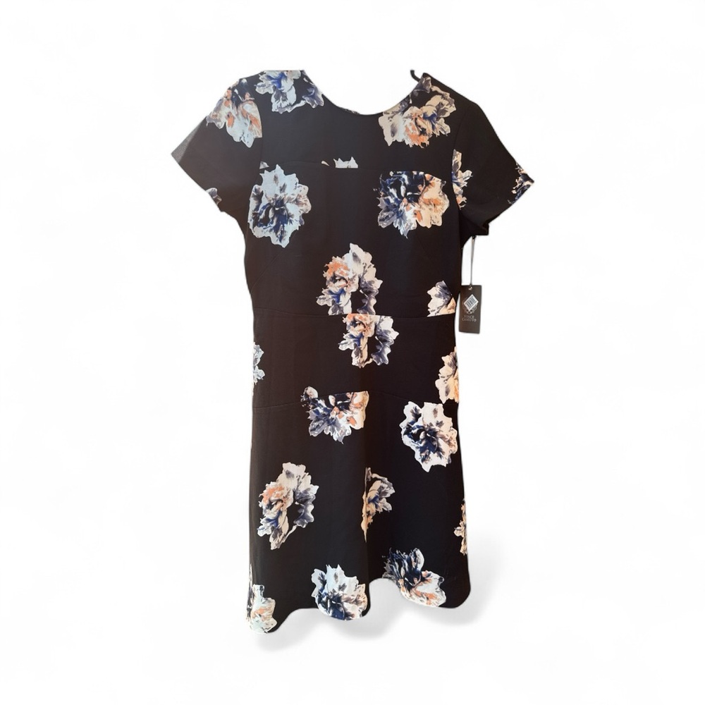 Vince Camuto Black Floral Mini Dress-NWT